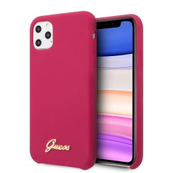Guess iPhone 11 Pro Max Silicone Vintage hátlap, tok, piros