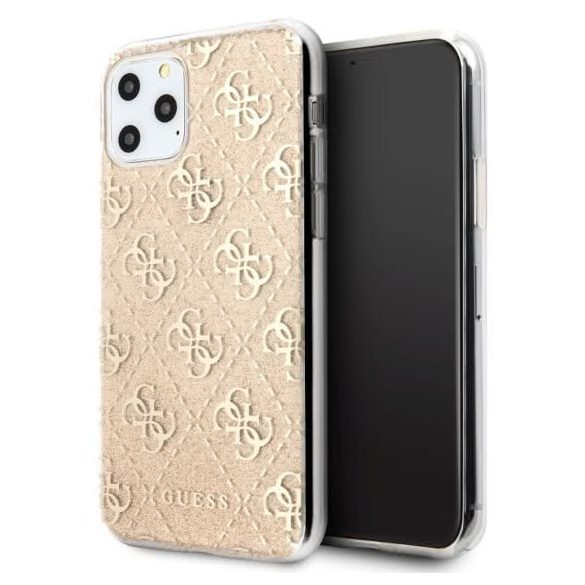 Guess iPhone 11 Pro Max 4G Glitter Diamond (GUHCN65PCU4GLGO) hátlap, tok, arany