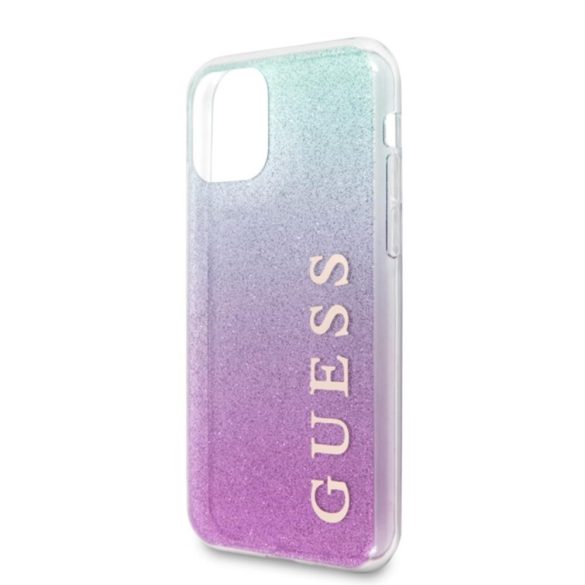 Guess iPhone 11 Pro Max Glitter Gardient (GUHCN65PCUGLPBL) hátlap, tok, rózsaszín-kék