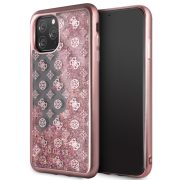   Guess iPhone 11 Pro Max 4G Peony Liquid Glitter (GUHCN65PEOLGPI) hátlap, tok, rozé arany