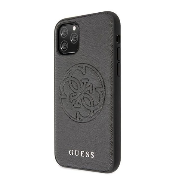 Guess Saffiano Look iPhone 11 Pro Max (GUHCN65RSSASBK) hátlap, tok, fekete