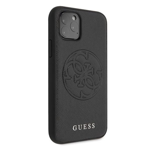 Guess Saffiano Look iPhone 11 Pro Max (GUHCN65RSSASBK) hátlap, tok, fekete