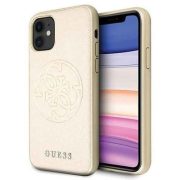   Guess Saffiano 4G Circle Logo iPhone 11 Pro Max (GUHCN65RSSASGO) hátlap, tok, arany