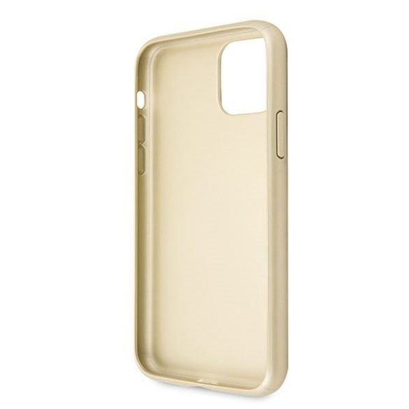 Guess Saffiano 4G Circle Logo iPhone 11 Pro Max (GUHCN65RSSASGO) hátlap, tok, arany