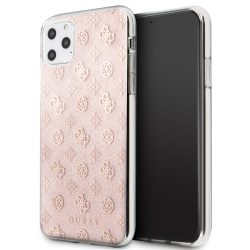   Guess iPhone 11 Pro Max 4G Glitter Peony hátlap, tok, rózsaszín