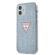   Guess iPhone 12 Mini Denim Triangle (GUHCP12SPCUJULLB) hátlap, tok, kék