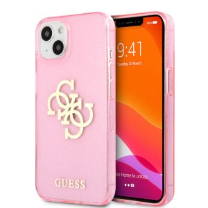 Guess iPhone 13 Mini 4G Full Glitter (GUHCP13SPCUGL4GPI) hátlap, tok, rózsaszín