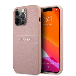   Guess iPhone 13 Pro Max Saffiano Leather (GUHCP13XPSASBPI) hátlap, tok, rózsaszín
