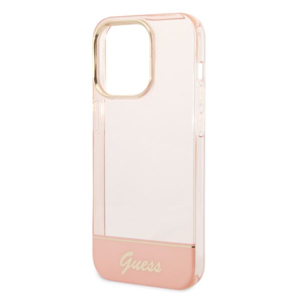 Guess iPhone 14 Pro Translucent (GUHCP14LHGCOP) hátlap, tok, barack