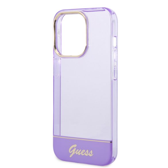 Guess iPhone 14 Pro Translucent (GUHCP14LHGCOU) hátlap, tok, lila