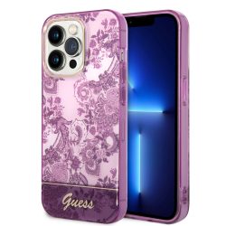   Guess iPhone 14 Pro Porcelain Collection (GUHCP14LHGPLHF) hátlap, tok, lila