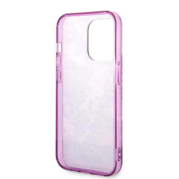 Guess iPhone 14 Pro Porcelain Collection (GUHCP14LHGPLHF) hátlap, tok, lila