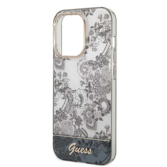 Guess iPhone 14 Pro Porcelain Collection (GUHCP14LHGPLHG) hátlap, tok, arany