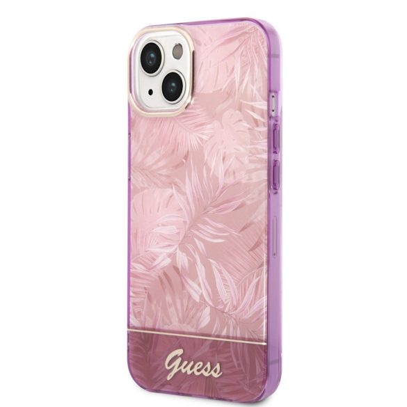 Guess iPhone 14 Plus Jungle Collection (GUHCP14MHGJGHP) hátlap, tok, rózsaszín