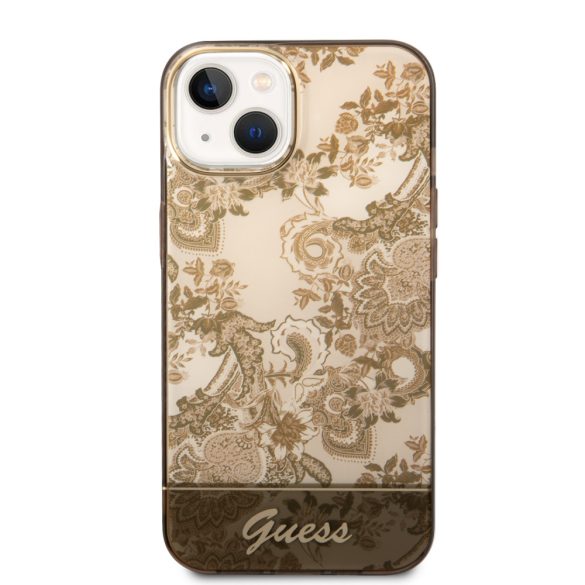 Guess iPhone 14 Plus Porcelain Collection (GUHCP14MHGPLHC) hátlap, tok, arany