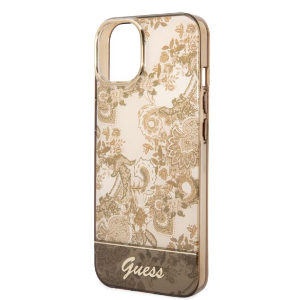 Guess iPhone 14 Plus Porcelain Collection (GUHCP14MHGPLHC) hátlap, tok, arany