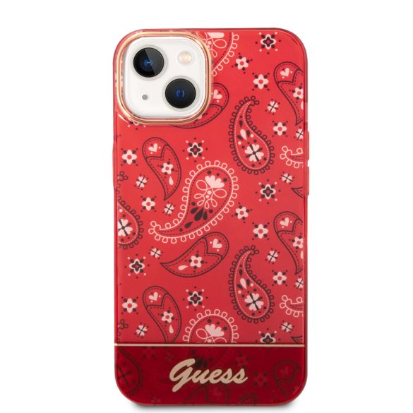 Guess iPhone 14 Bandana Paisley (GUHCP14SHGBNHR) hátlap, tok, piros