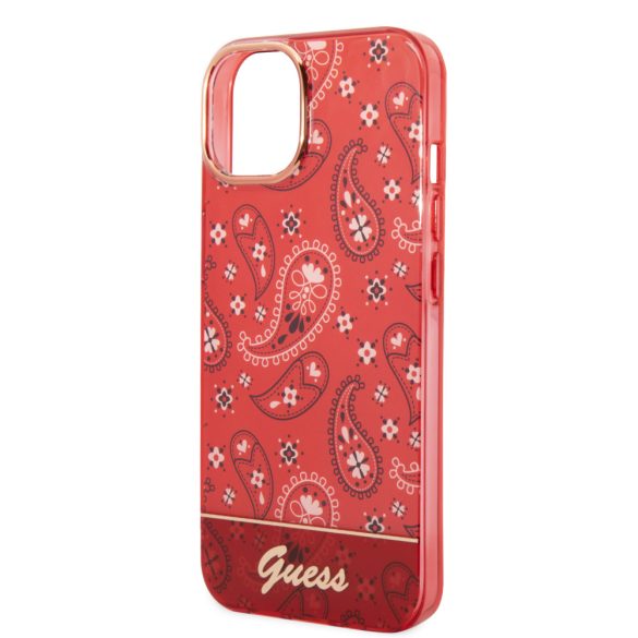 Guess iPhone 14 Bandana Paisley (GUHCP14SHGBNHR) hátlap, tok, piros