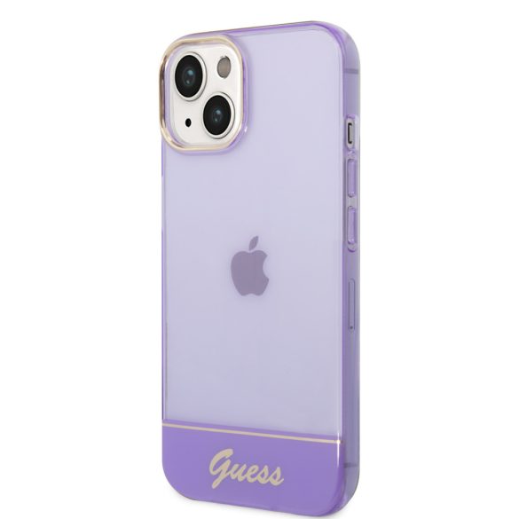 Guess iPhone 14 Translucent (GUHCP14SHGCOU) hátlap, tok, lila