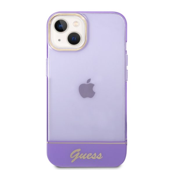 Guess iPhone 14 Translucent (GUHCP14SHGCOU) hátlap, tok, lila