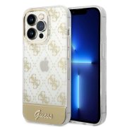   Guess iPhone 14 Pro Max 4G Pattern Script (GUHCP14XHG4MHG) hátlap, tok, arany