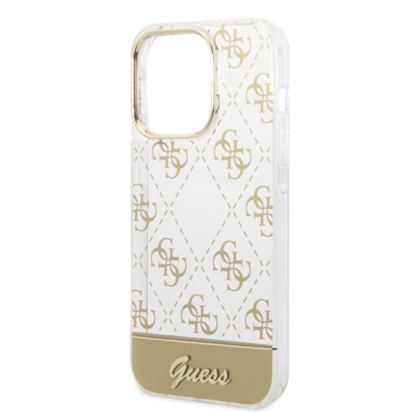 Guess iPhone 14 Pro Max 4G Pattern Script (GUHCP14XHG4MHG) hátlap, tok, arany