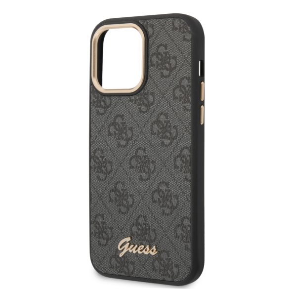 Guess iPhone 14 Pro Max 4G Vintage Gold Logo (GUHCP14XHG4SHK) hátlap, tok, fekete