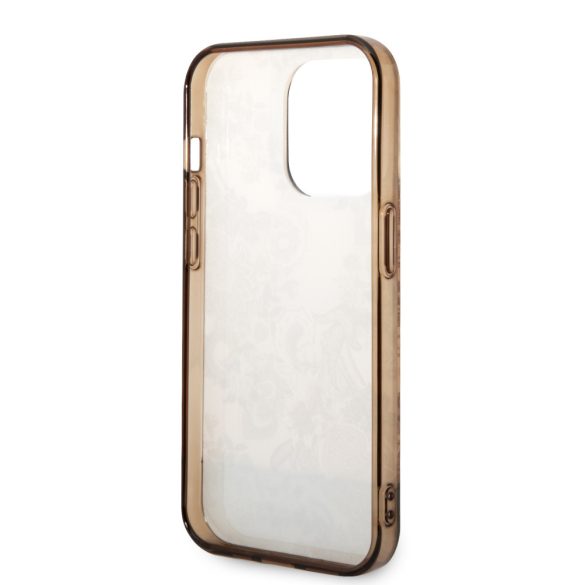 Guess iPhone 14 Pro Max Porcelain Collection (GUHCP14XHGPLHC) hátlap, tok, arany