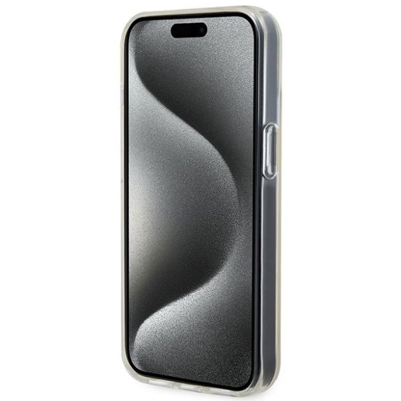 Guess iPhone 13/14/15 IML Faceted Mirror Disco Iridescent (GUHCP15SHDECMP) hátlap, tok, rózsaszín