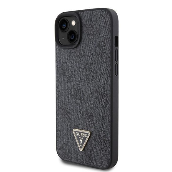 Guess iPhone 15 Diamond Triangle (GUHCP15SP4TDPK) hátlap, tok, fekete