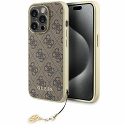   Guess iPhone 15 Pro Max Charms Collection (GUHCP15XGF4GBR) hátlap, tok, barna