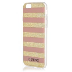   Guess iPhone 6/6S Stripes 3D Effect hátlap, tok, rózsaszín