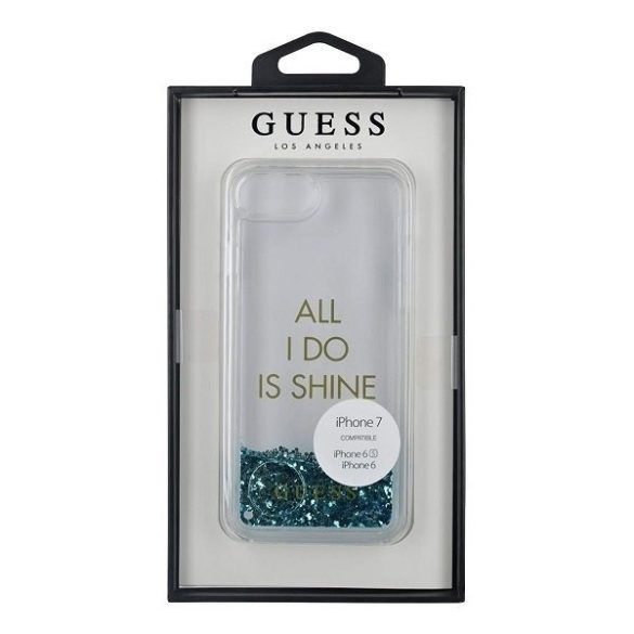 Guess Glitter Party Hard iPhone 6/6S/7/8/SE (2020) (GUHCP7GLUQBL) hátlap, tok, kék