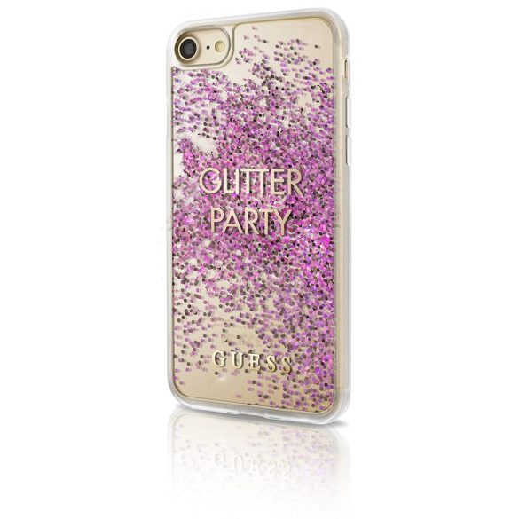 Guess Glitter Party Hard iPhone 6/6S/7/8/SE (2020) (GUHCP7GLUQPU) hátlap, tok, lila