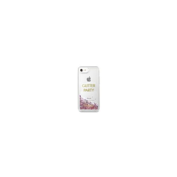 Guess Glitter Party Hard iPhone 6/6S/7/8/SE (2020) (GUHCP7GLUQPU) hátlap, tok, lila