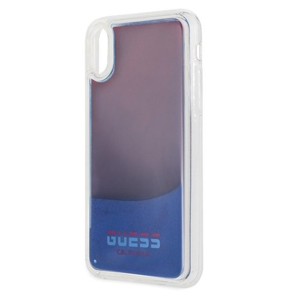 Guess Glow in The Dark iPhone X/Xs világító (GUHCPXGLCRE) hátlap, tok, kék