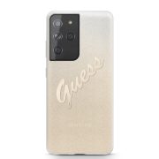   Guess Samsung Galaxy S21 Ultra Vintage Glitter Gradient (GUHCS21LPCUGLSGO) hátlap, tok, arany