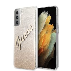   Guess Samsung Galaxy S21 Vintage Glitter Gradient hátlap, tok, arany