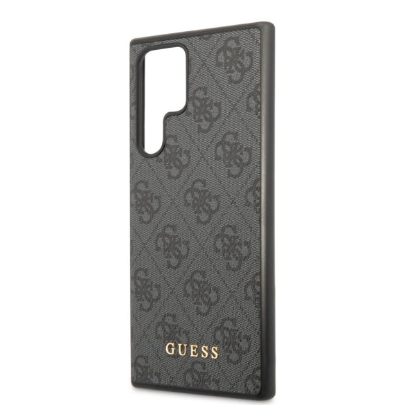 Guess Samsung Galaxy S22 Ultra 4G Metal Gold Logo (GUHCS22LG4GFGR) hátlap, tok, szürke