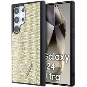 Guess Samsung Galaxy S24 Ultra Rhinestone Triangle (GUHCS24LHDGPPD) hátlap, tok, arany