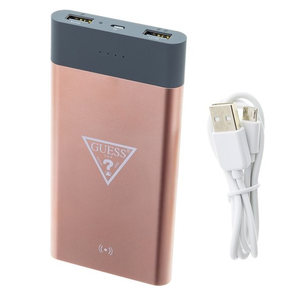 Guess GUL24WPB8TLRG Power Bank hordozható külső akkumulátor, 8000mAh, rozé arany