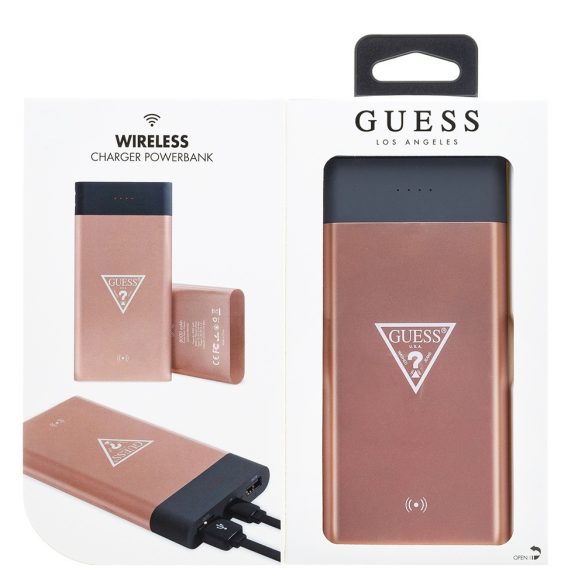 Guess GUL24WPB8TLRG Power Bank hordozható külső akkumulátor, 8000mAh, rozé arany