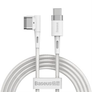 Baseus Zinc CATXC-W0274400 MacBook L-alakú USB-C mágneses töltőkábel, 60W, 2m, fehér