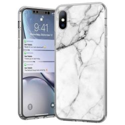   Wozinsky Marble cover Samsung Galaxy A12/M12 márvány mintás hátlap, tok, fehér