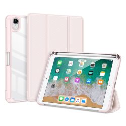   Dux Ducis Toby Series iPad Mini 6 (2021) ütésálló, oldalra nyíló smart tok, érintőceruza tartóval, rózsaszín