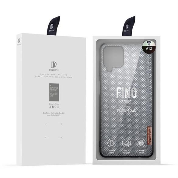 Dux Ducis Fino Samsung Galaxy A12/M12 hátlap, tok, szürke