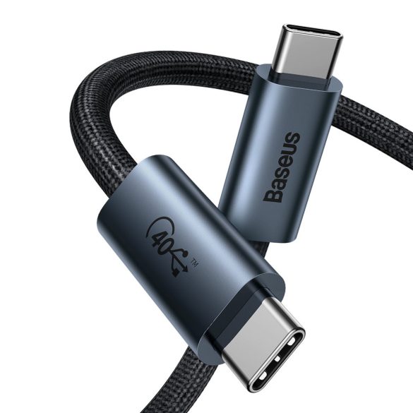 Baseus Flash USB-C/USB-C USB 4 gen. 40 Gbps videó, adat és töltőkábel, 8K, 60Hz video, 100W, 100 cm, szürke