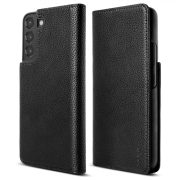   Ringke Folio Signature Flip Samsung Galaxy S22 eredeti bőr, oldalra nyíló tok, fekete