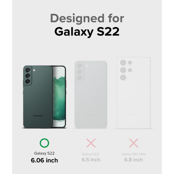Ringke Folio Signature Flip Samsung Galaxy S22 eredeti bőr, oldalra nyíló tok, fekete