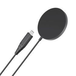   Choetech T518-F-BK Wireless Charger Qi, vezeték nélküli töltő, Magsafe kompatibilis, iPhone 12/13/14, 15W, fekete